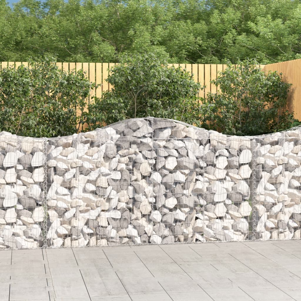 VidaXL Schanskorven 7 st gewelfd 200x30x100 120 cm ijzer