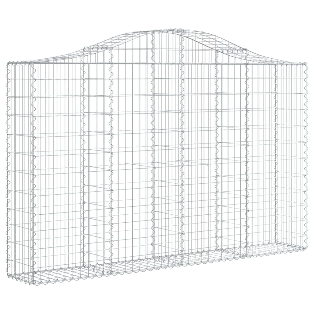 VidaXL Schanskorven 10 st gewelfd 200x30x120 140 cm ijzer