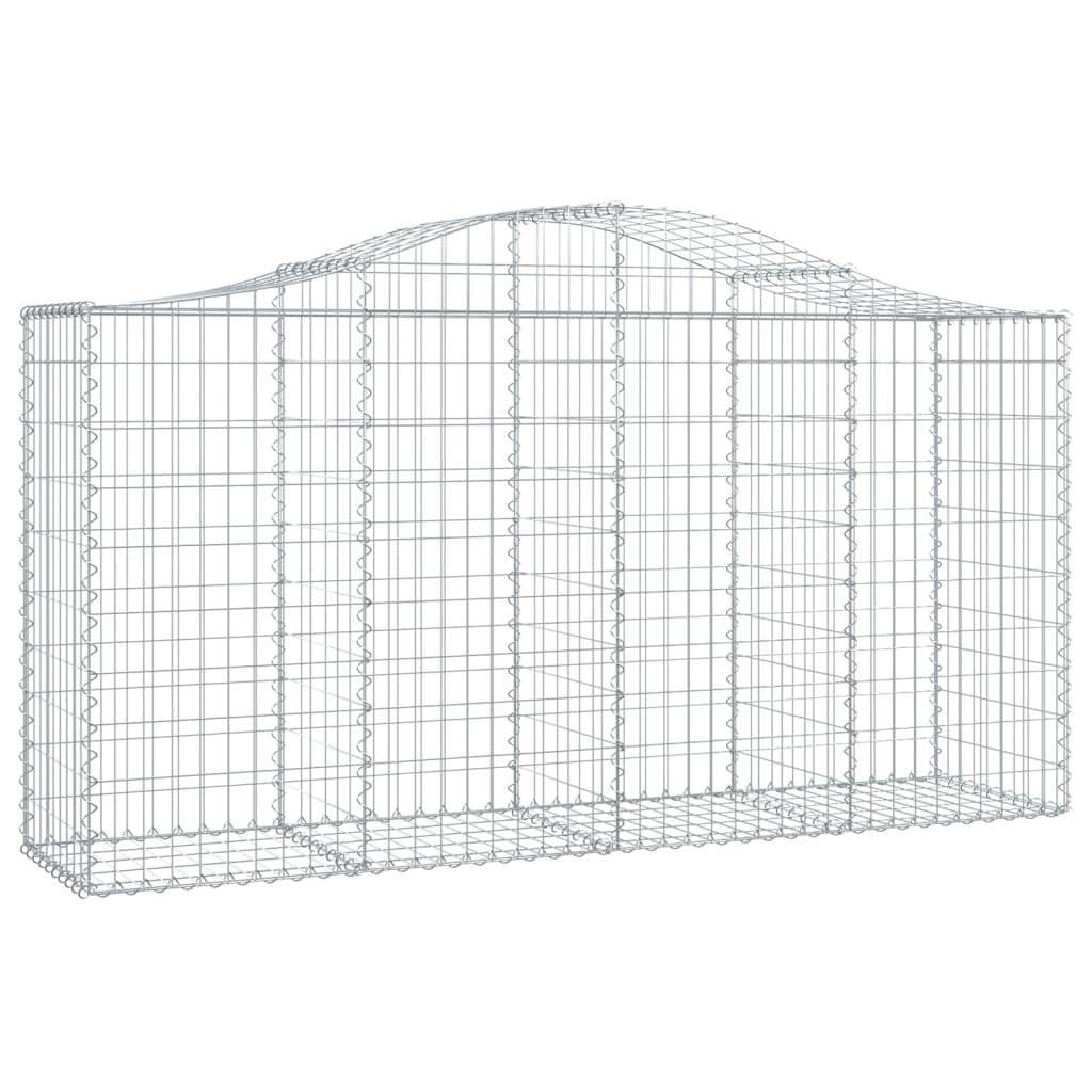 VidaXL Schanskorven 9 st gewelfd 200x50x100 120 cm ijzer