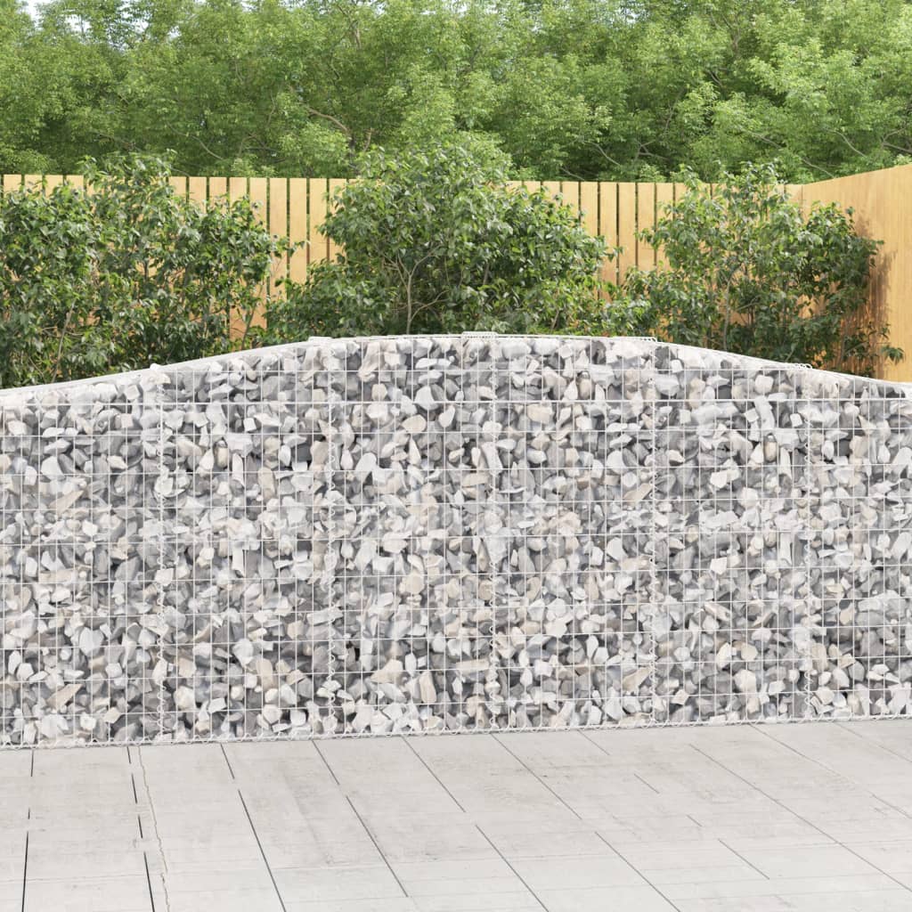 VidaXL Schanskorven 5 st gewelfd 400x50x100 120 cm ijzer