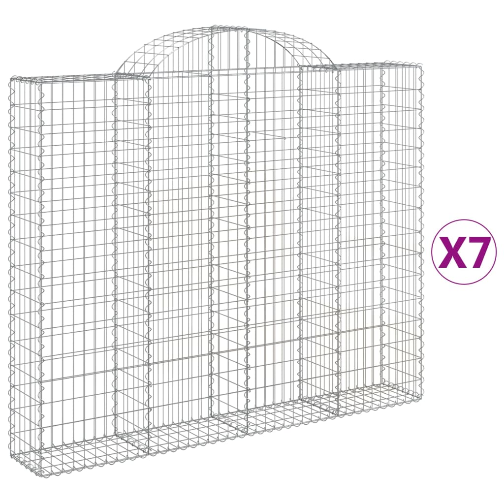 VidaXL Schanskorven 7 st gewelfd 200x30x160 180 cm ijzer