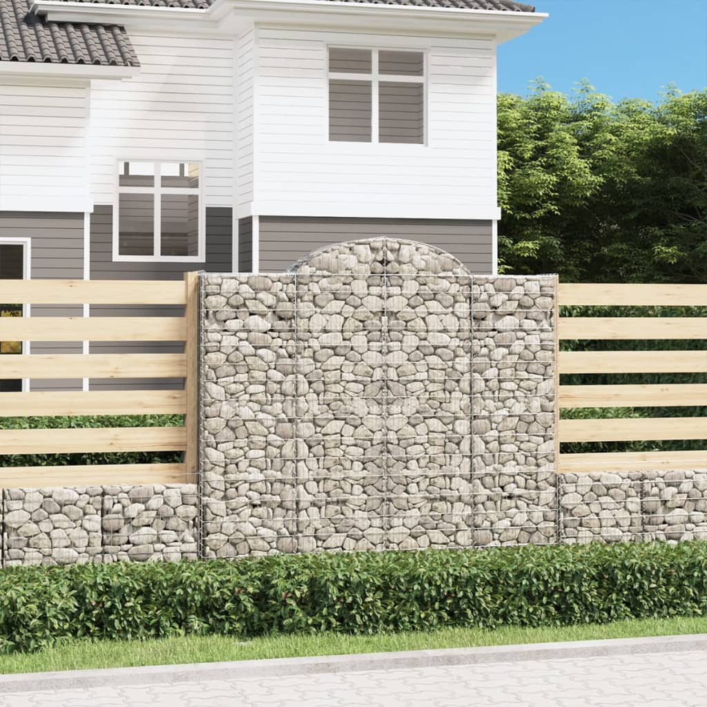 VidaXL Schanskorven 9 st gewelfd 200x30x180 200 cm ijzer