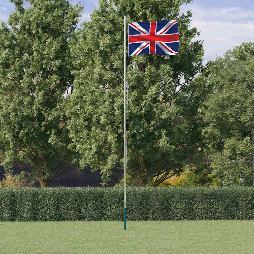 Vidaxl vlag met vlaggenmast verenigd koninkrijk 6,08 m aluminium