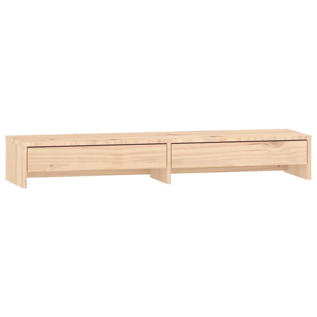 Vidaxl monitorstandaard 100x27x15 cm massief groenhout