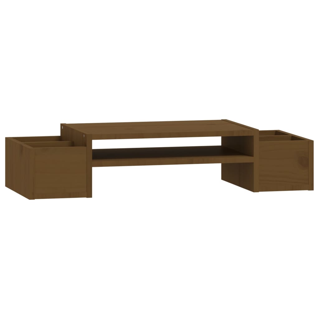 Vidaxl monitorstandaard 70x27,5x15 cm massief groenenhout honingbruin