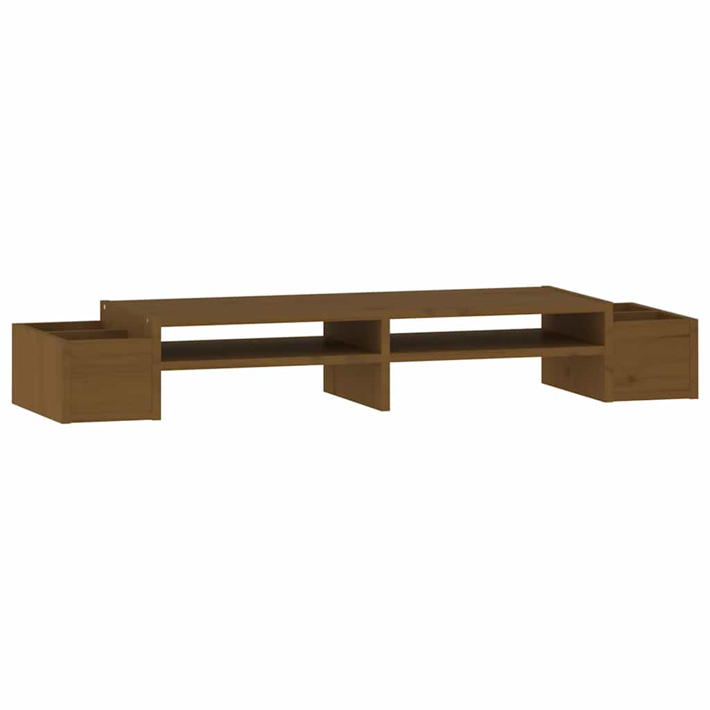 Vidaxl monitorstandaard 100x27,5x15 cm massief groenhout honingbruin