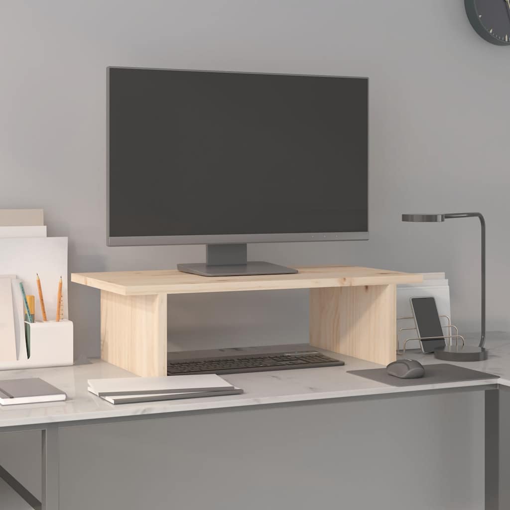VidaXL Monitorstandaard 50x27x15 cm massief groenhout