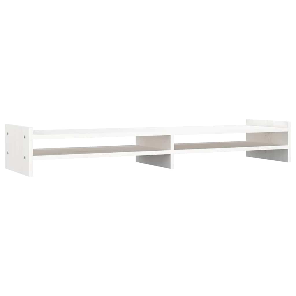 Vidaxl monitorstandaard 100x27x15 cm massief groenhout wit