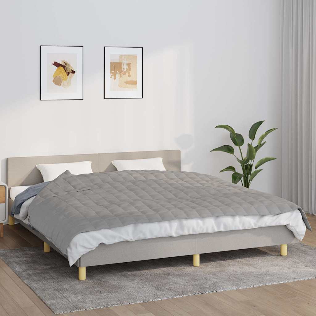 Vidaxl verzweringsdeken 155x220 cm 7 kg stof grijs