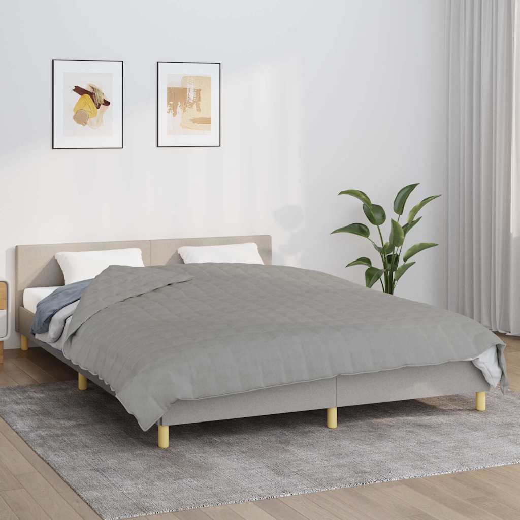 Vidaxl verzweringsdeken 200x225 cm 13 kg stof grijs