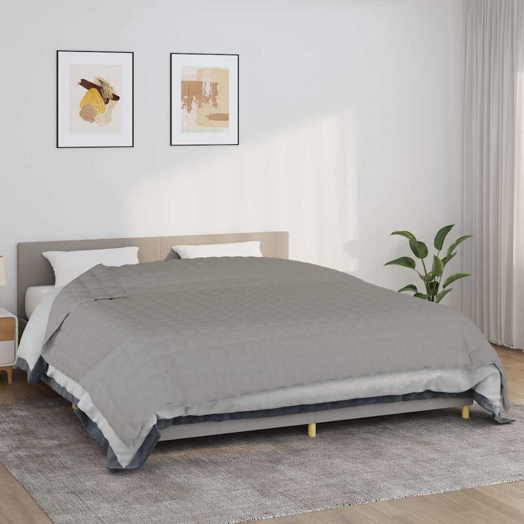 Vidaxl verzweringsdeken 220x260 cm 11 kg stof grijs