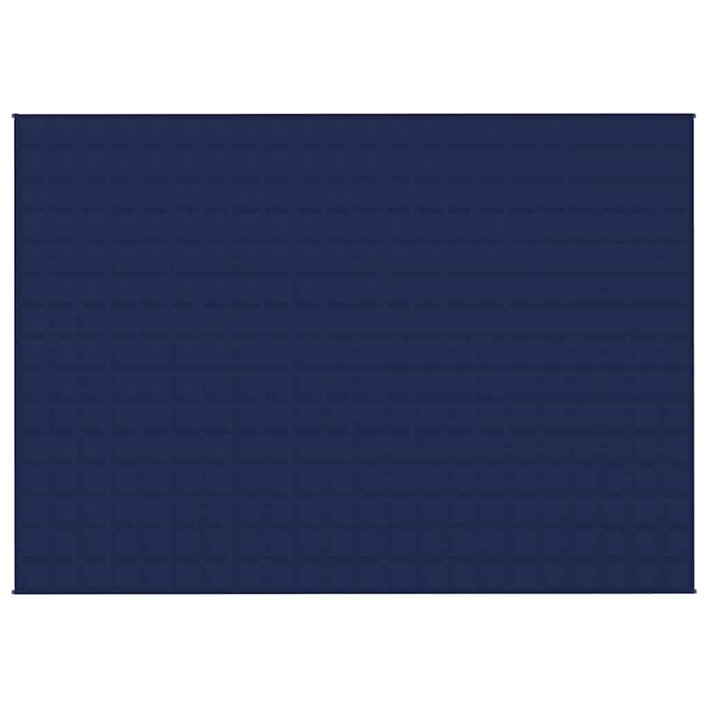 Vidaxl verzwaringsdeken 155x220 cm 7 kg stof blauw