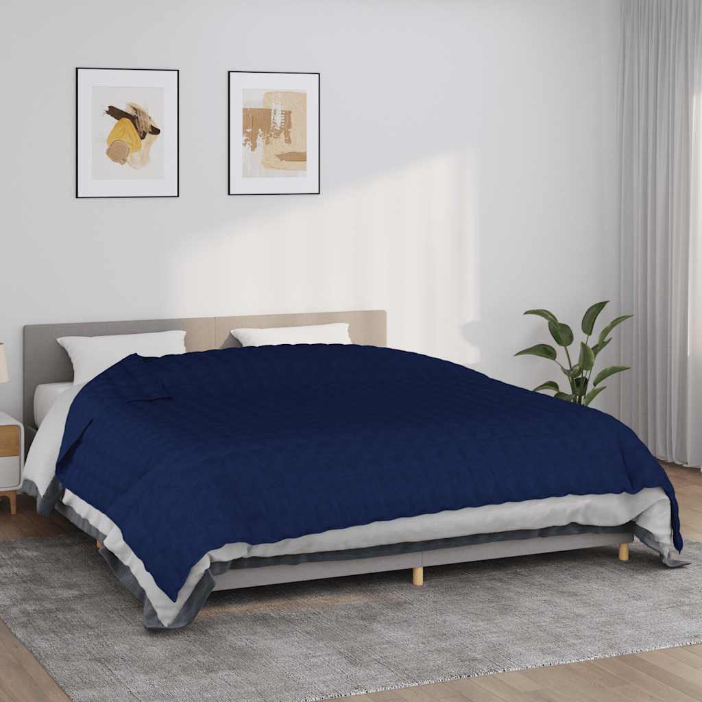 Vidaxl verzwaringsdeken 235x290 cm 11 kg stof blauw