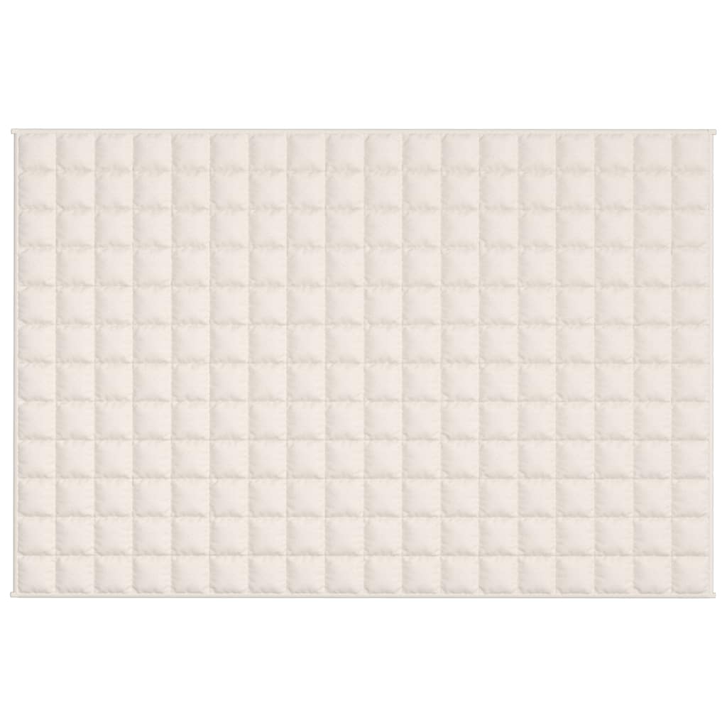 Vidaxl verzweringsdeken 120x180 cm 9 kg stof lichtcrèmekleurig