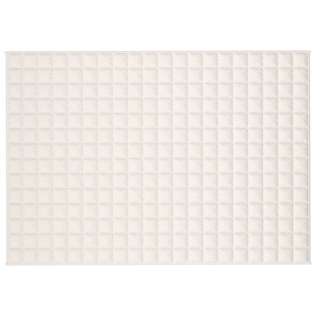 Vidaxl verzwaringsdeken 138x200 cm 6 kg stof lichtcrèmekleurig