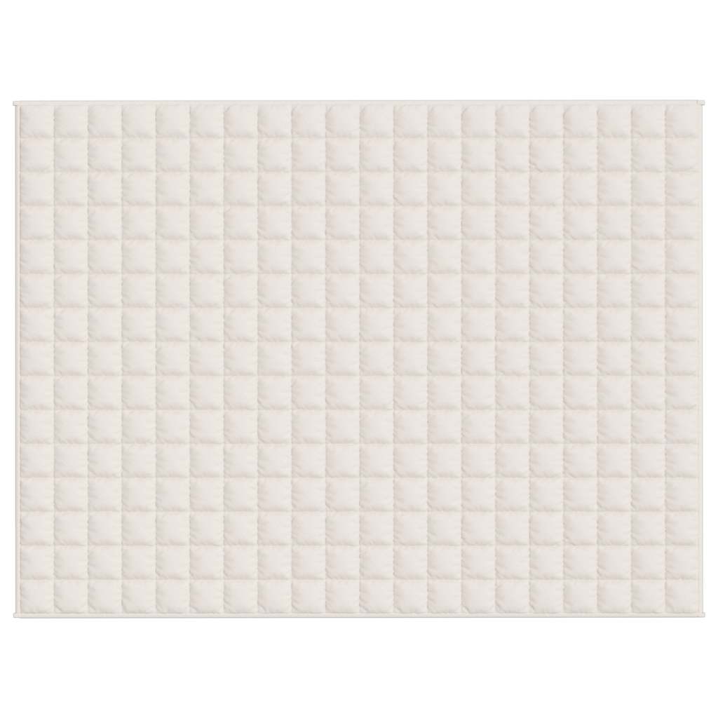 Vidaxl verzwaringsdeken 150x200 cm 11 kg stof lichtcrèmekleurig