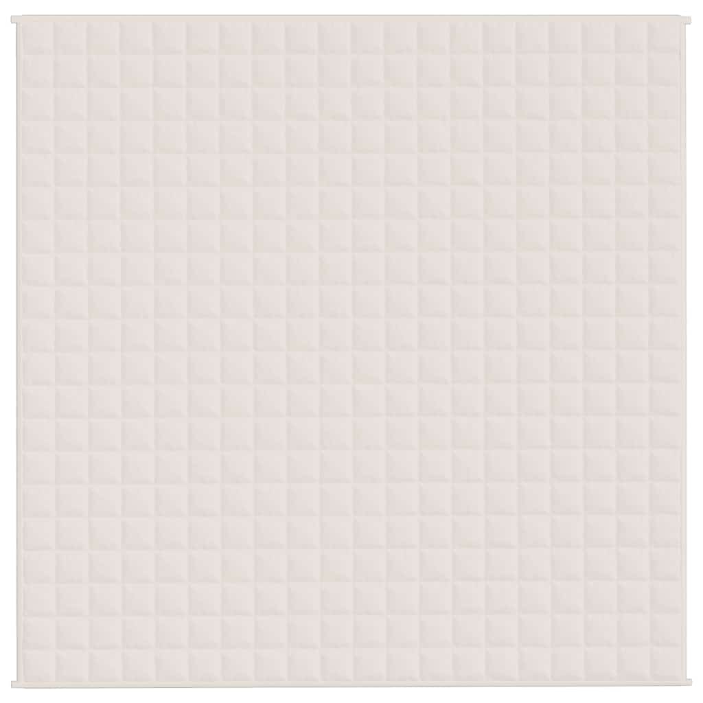 Vidaxl verzwaringsdeken 200x200 cm 9 kg stof lichtcrèmekleurig
