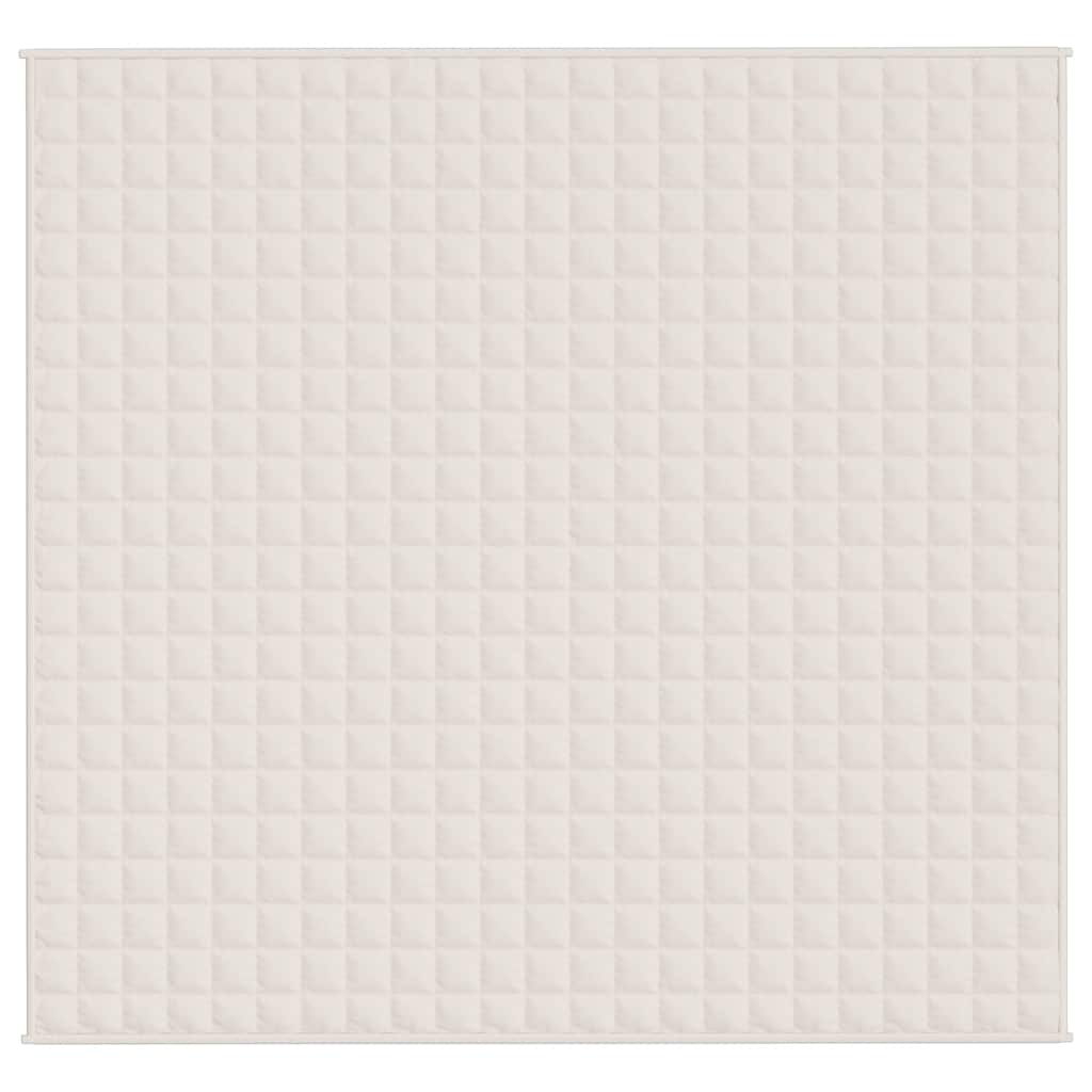Vidaxl verzwaringsdeken 220x235 cm 15 kg stof lichtcrèmekleurig