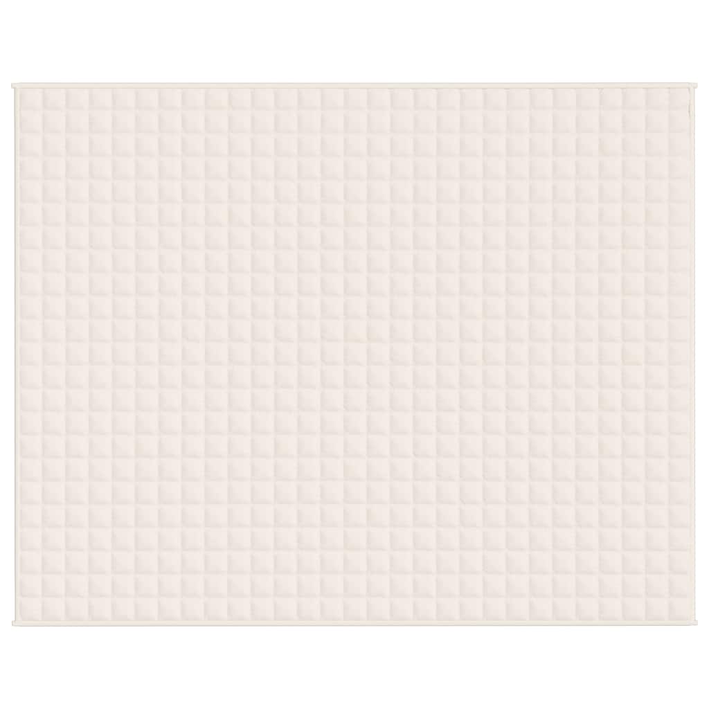 Vidaxl verzwaringsdeken 235x290 cm 15 kg stof lichtcrèmekleurig
