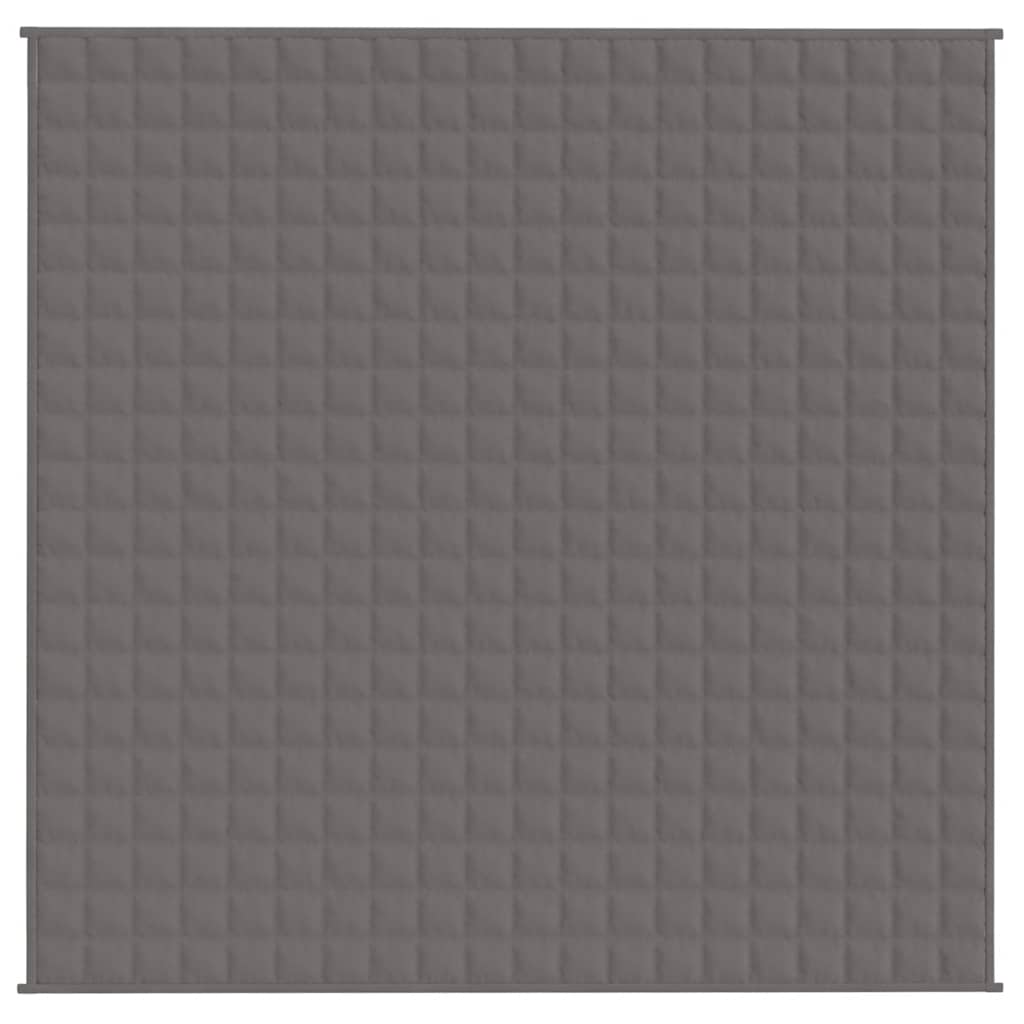 Vidaxl verzweringsdeken 200x200 cm 9 kg stof grijs
