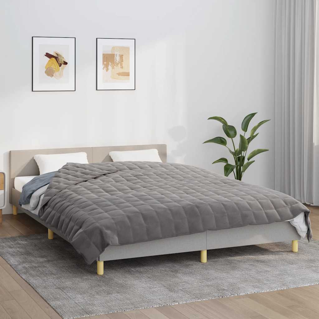 Vidaxl verzweringsdeken 200x200 cm 13 kg stof grijs
