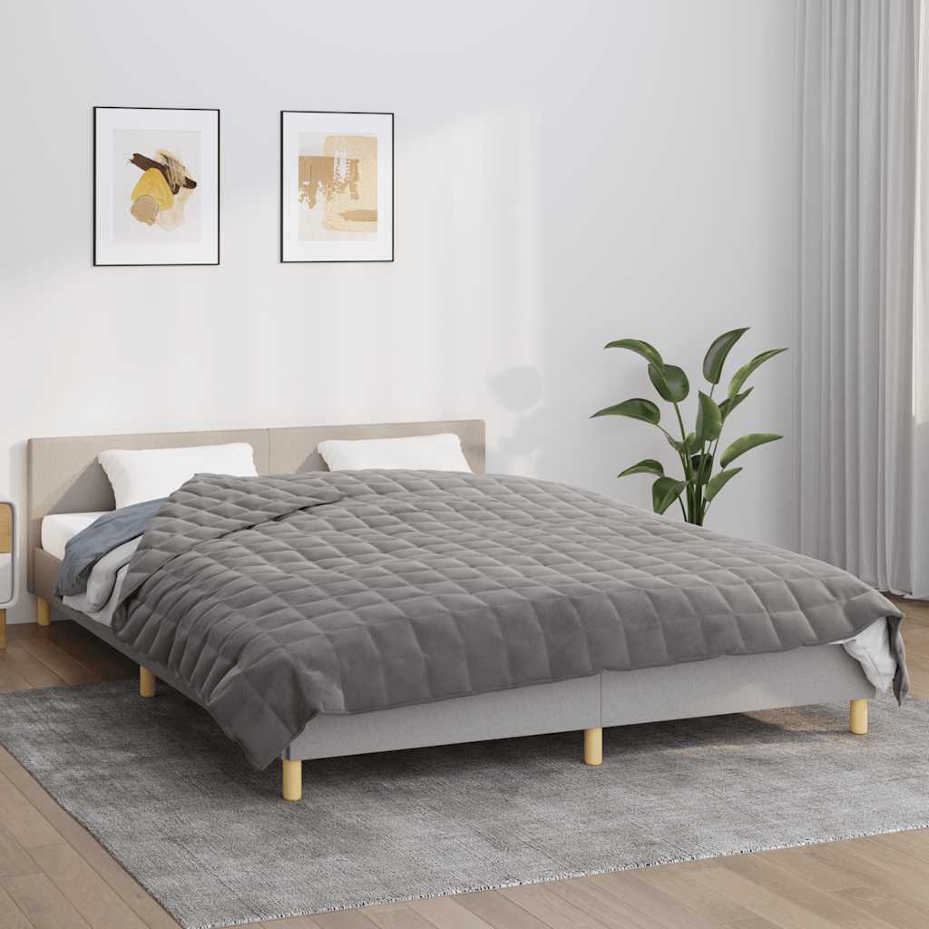 Vidaxl verzweringsdeken 220x235 cm 11 kg stof grijs