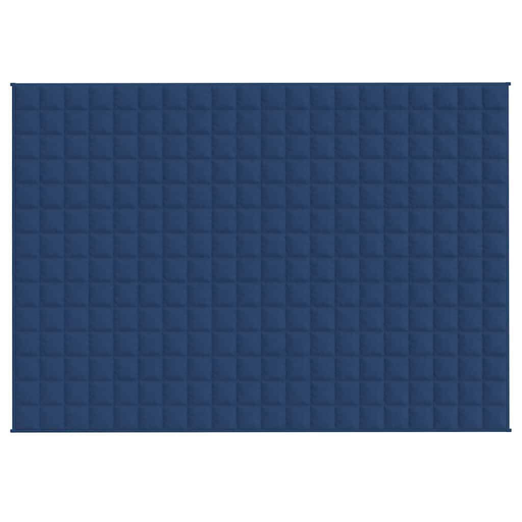 Vidaxl verzwaringsdeken 138x200 cm 10 kg stof blauw