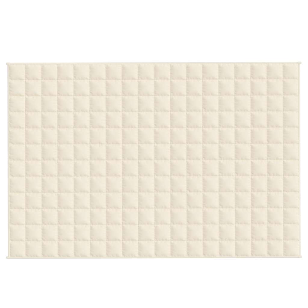 Vidaxl verzweringsdeken 120x180 cm 9 kg stof lichtcrèmekleurig