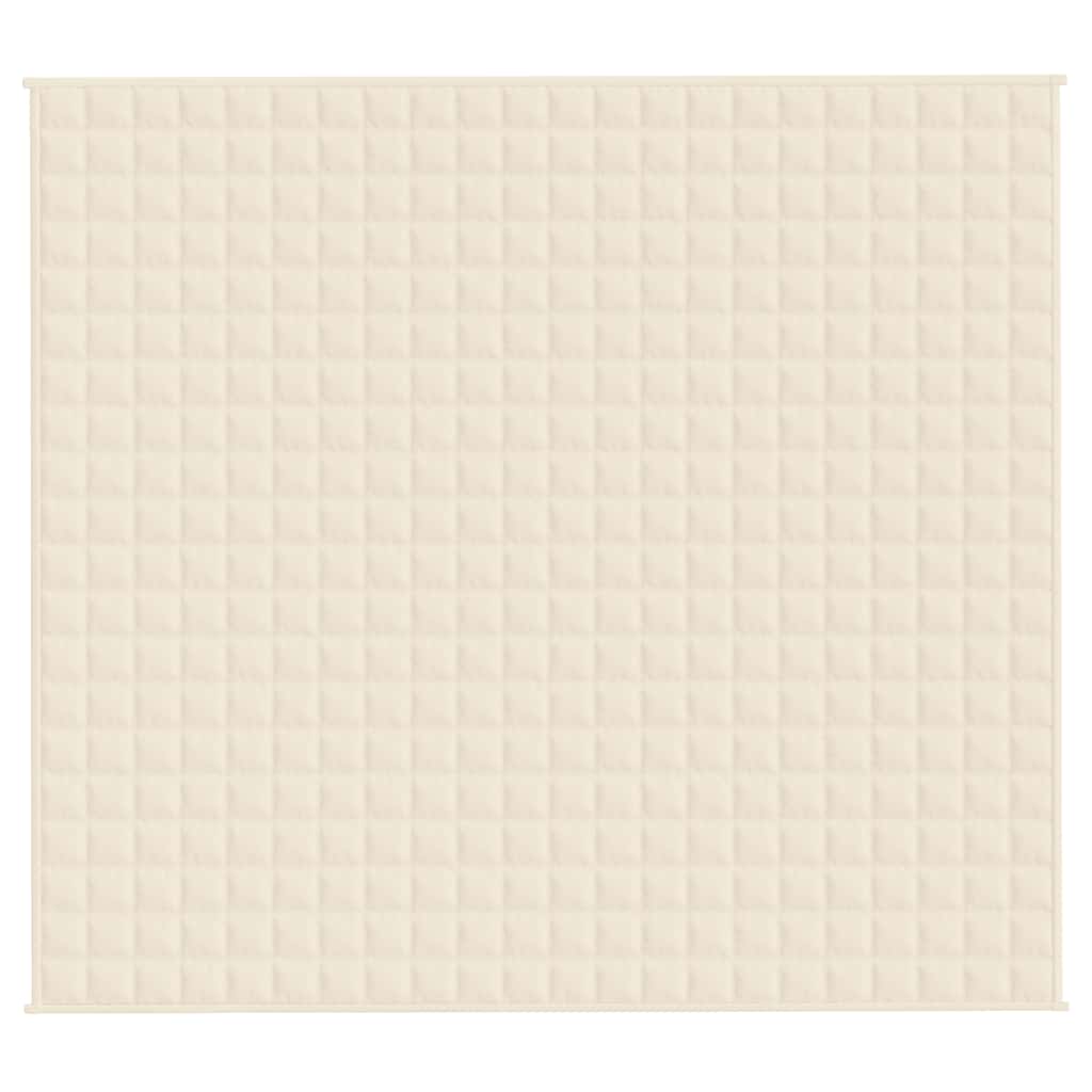 Vidaxl verzweringsdeken 200x225 cm 9 kg stof lichtcrèmekleurig