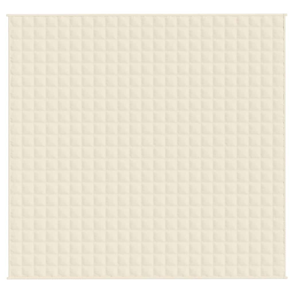 Vidaxl verzwaringsdeken 220x235 cm 11 kg stof lichtcrèmekleurig