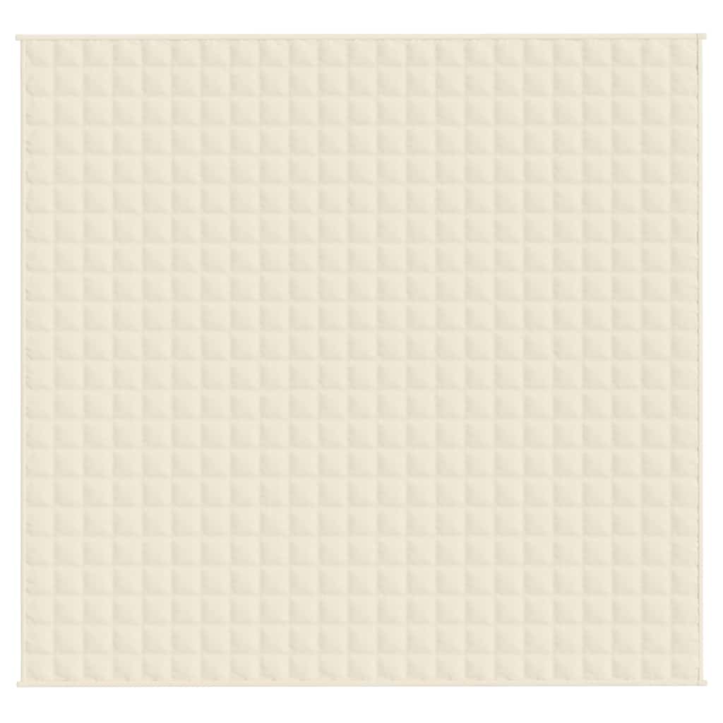 Vidaxl verzwaringsdeken 220x235 cm 15 kg stof lichtcrèmekleurig