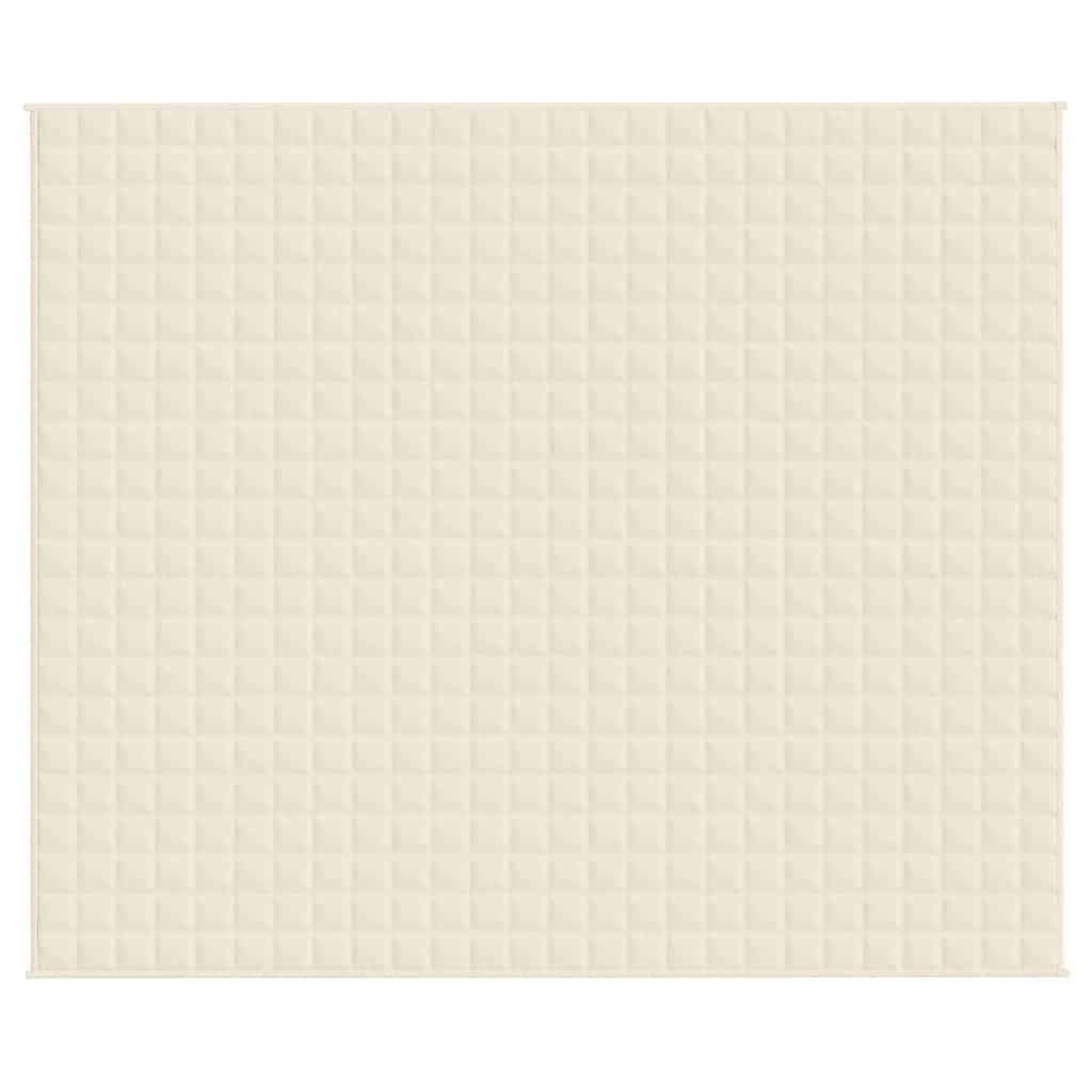 Vidaxl verzwaringsdeken 220x260 cm 11 kg stof lichtcrèmekleurig