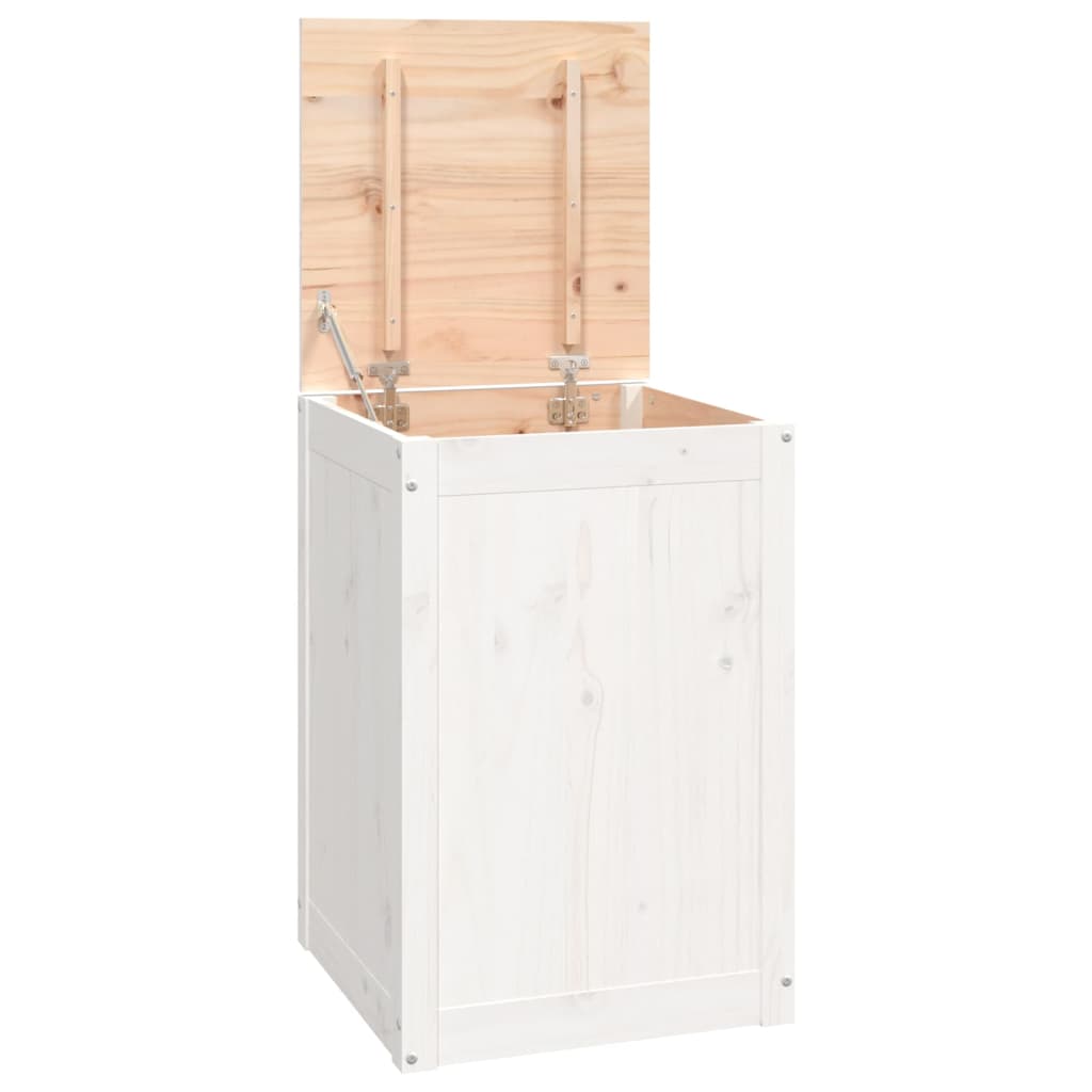 Vidaxl wasmand 44x44x66 cm massief groenhout wit