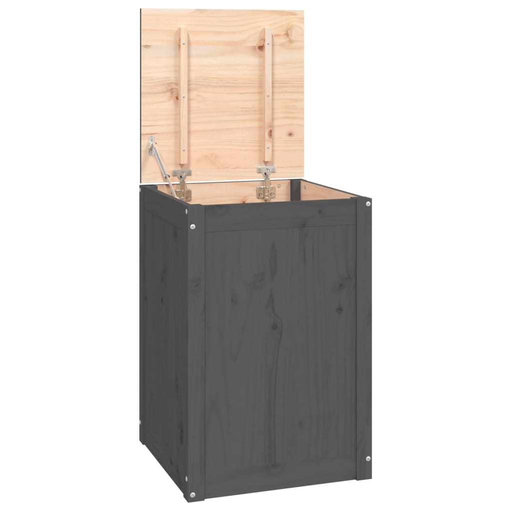 Vidaxl wasmand 44x44x66 cm massief groenenhout grijs
