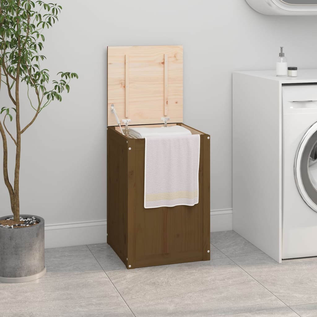 Vidaxl wasmand 44x44x66 cm massief groenhout honingbruin
