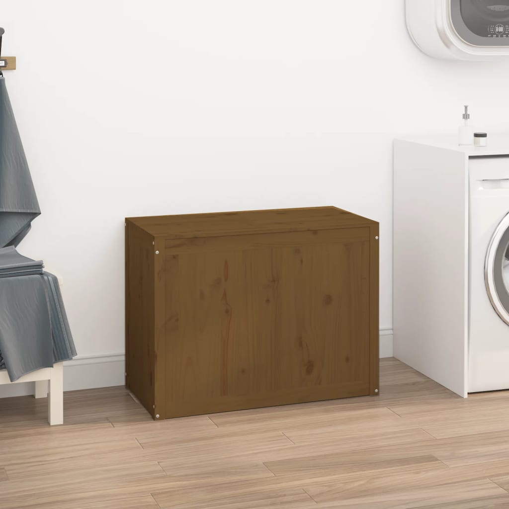 Vidaxl wasmand 88,5x44x66 cm massief groenhout honingbruin