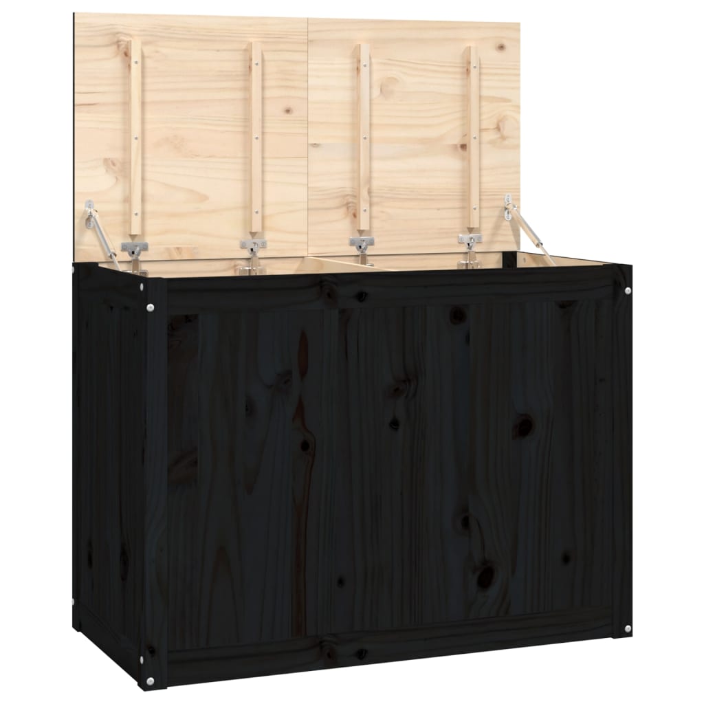 Vidaxl wasmand 88,5x44x66 cm massief groenenhout zwart