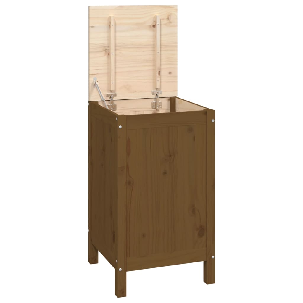 Vidaxl wasmand 44x44x76 cm massief groenhout honingbruin