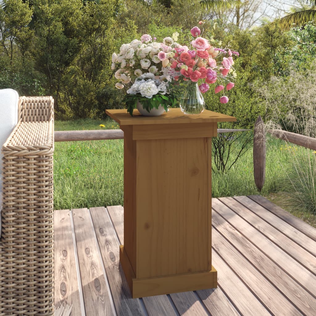 Vidaxl bloemenstandaard 40x40x60 cm massief groenenhout honingbruin