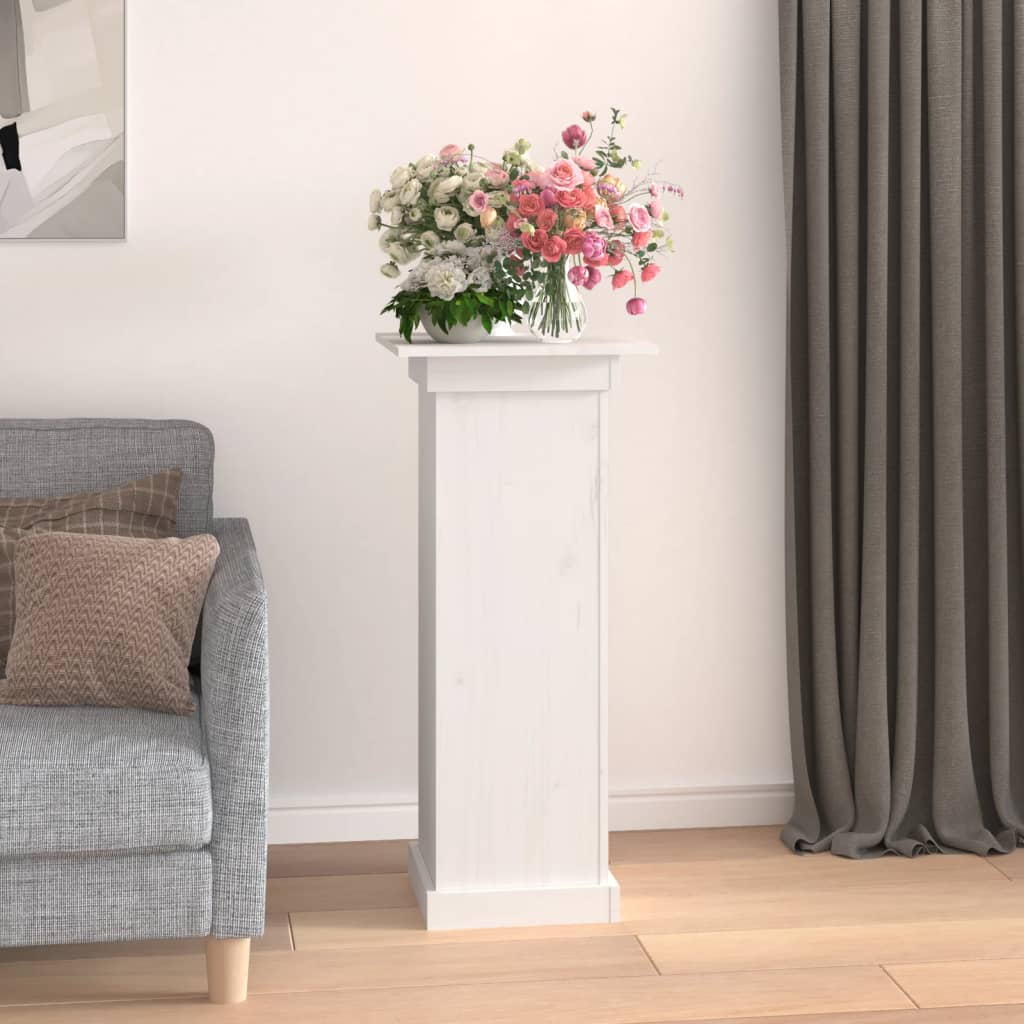 Vidaxl bloemenstandaard 40x40x90 cm massief groenenhout wit