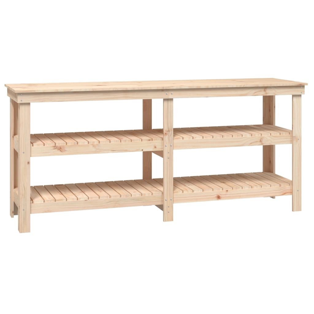 Vidaxl werkbank 181x50x80 cm massief groenhout