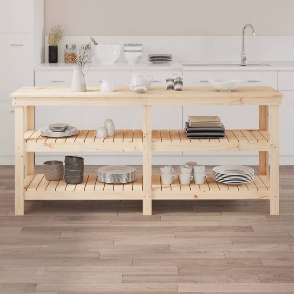 Vidaxl werkbank 181x50x80 cm massief groenhout