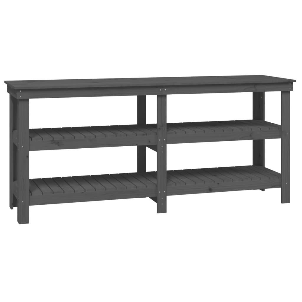 Vidaxl werkbank 181x50x80 cm massief groenenhout grijs