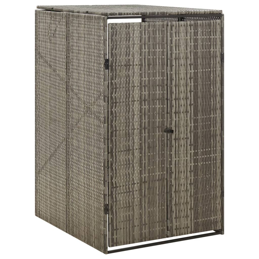 VidaXL Containerberging enkel 70x80x117 cm poly rotan grijs