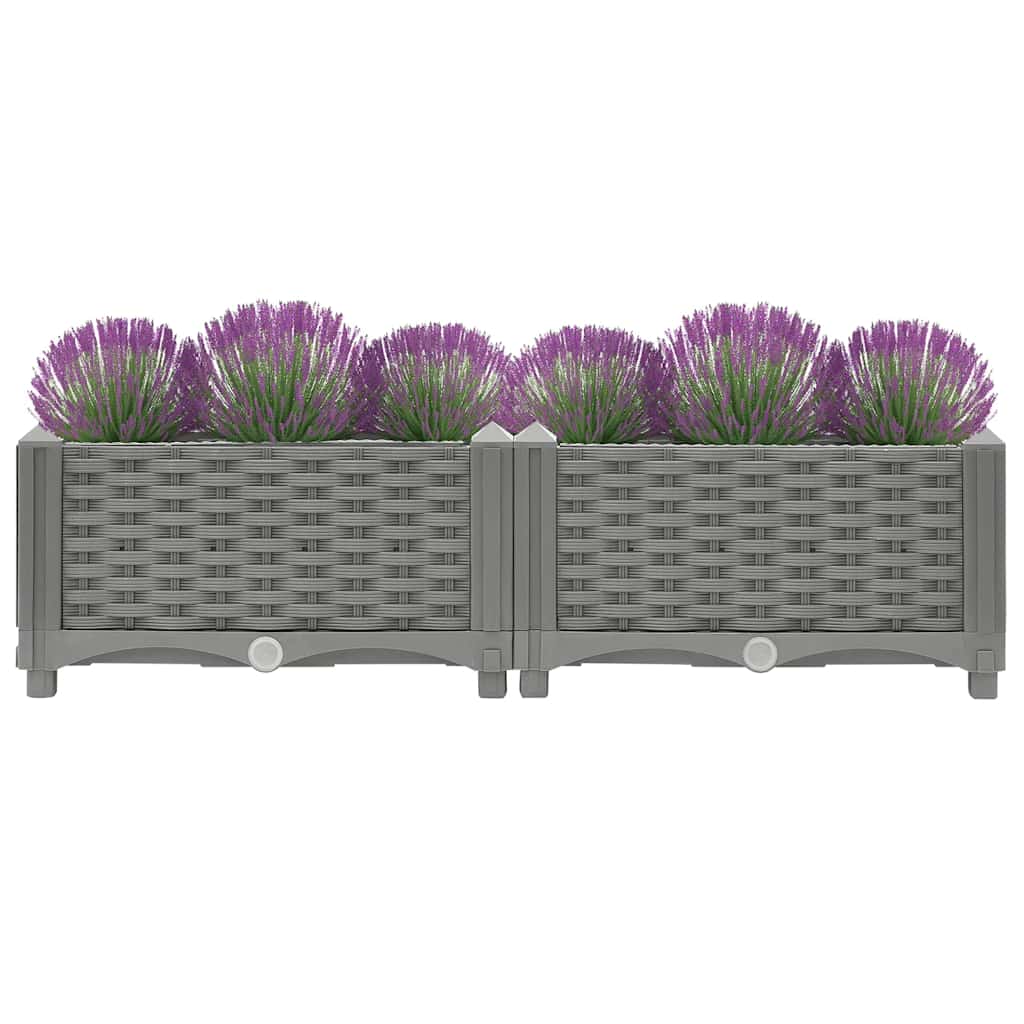 Vidaxl plantenbak 80x40x23 cm polypropeen