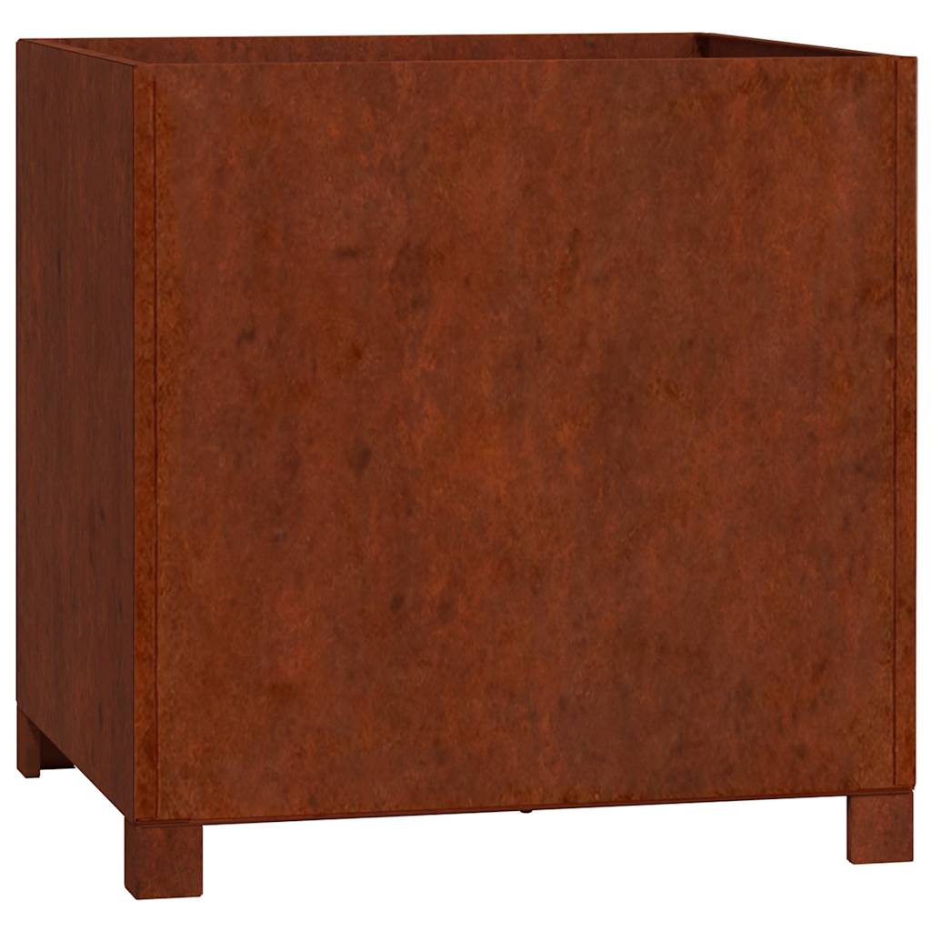 Vidaxl plantenbak met potente roestig 49x47x50 cm cortenstaal