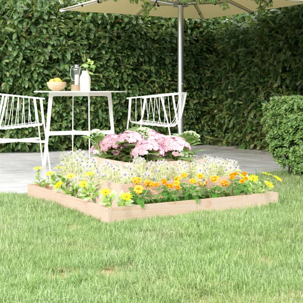 VidaXL Plantenbak 110x110x27 cm massief groenhout