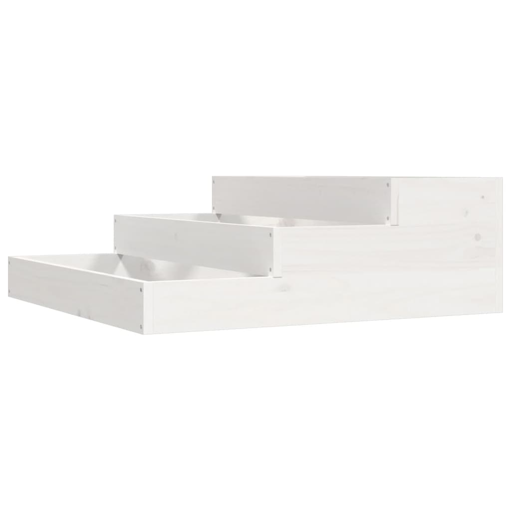 VidaXL Plantenbak 78x78x27 cm massief groenhout wit