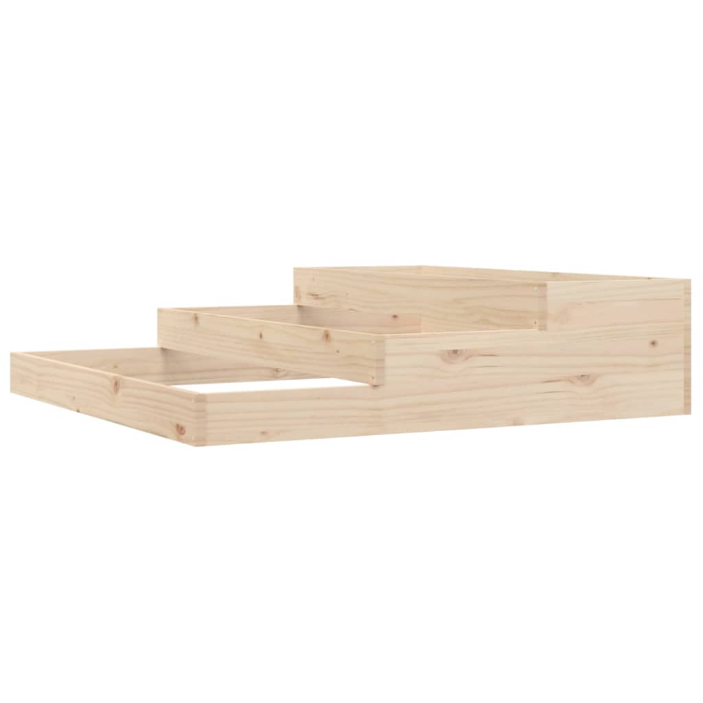 Vidaxl plantenbak 107x107x27 cm massief groenhout
