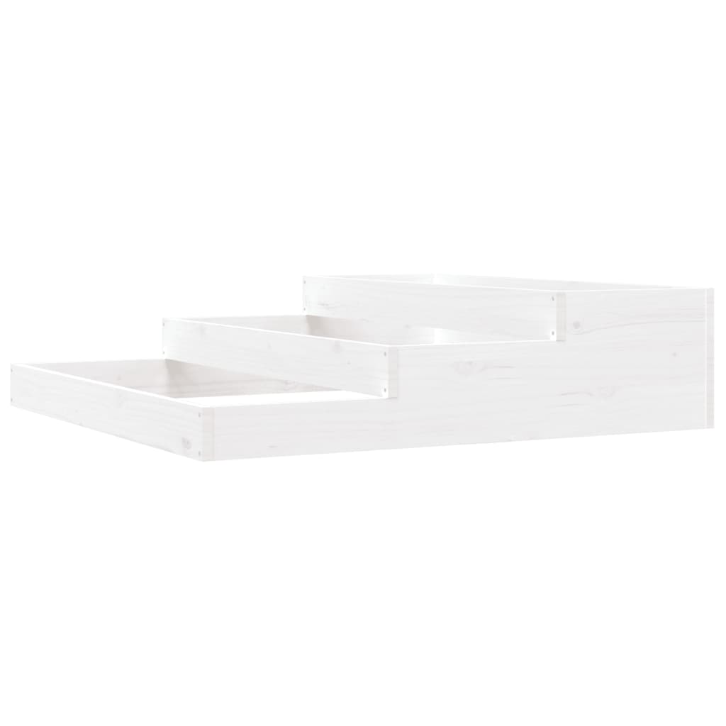 Vidaxl plantenbak 107x107x27 cm massief groenhout wit